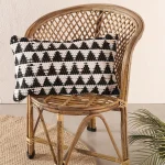 Black & White Triangle Pattern Cushion Cover