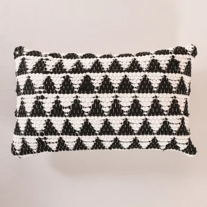Black & White Triangle Pattern Cushion Cover - Image 3