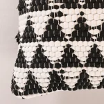 Black & White Triangle Pattern Cushion Cover - Image 4