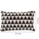 Black & White Triangle Pattern Cushion Cover - Image 5