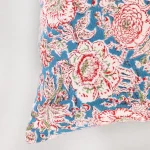 Blue Floral Print Canvas Cushion Cover Home Decor - Image 4
