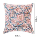 Blue Floral Print Canvas Cushion Cover Home Decor - Image 7