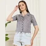 Floral Shirts Summer Casual Short Sleeve Cotton Tops - Image 2