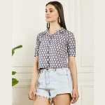 Floral Shirts Summer Casual Short Sleeve Cotton Tops - Image 3