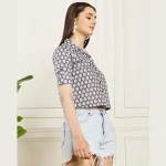 Floral Shirts Summer Casual Short Sleeve Cotton Tops - Image 4