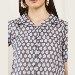 Floral Shirts Summer Casual Short Sleeve Cotton Tops - Image 7