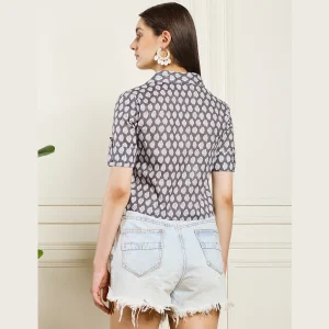 Floral Shirts Summer Casual Short Sleeve Cotton Tops - Image 8