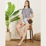 Floral Shirts Summer Casual Short Sleeve Cotton Tops - Image 6