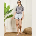 Floral Shirts Summer Casual Short Sleeve Cotton Tops - Image 5