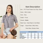 Floral Shirts Summer Casual Short Sleeve Cotton Tops - Image 9