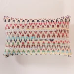 Home Sofa Decor Rug Pillow Cover Beige Zig Zag Pattern - Image 3