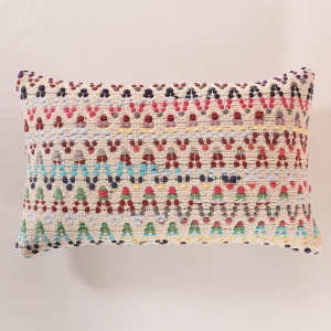 Home Sofa Decor Rug Pillow Cover Beige Zig Zag Pattern - Image 3