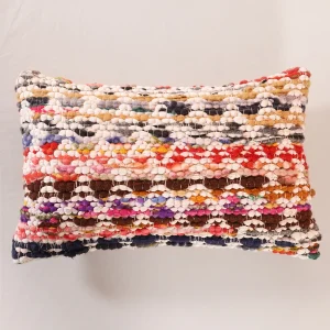 Indian Handmade Chindi Rug Cotton Pillow Cases Home Decor - Image 3