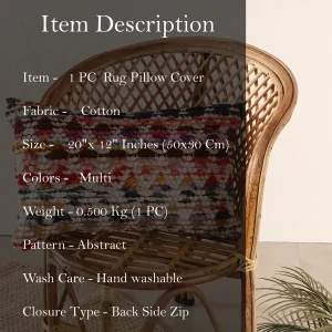Indian Handmade Chindi Rug Cotton Pillow Cases Home Decor - Image 7