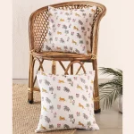 Set of 2 Pc Handmade Block Print Cushion Cover Animal Print