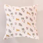 Set of 2 Pc Handmade Block Print Cushion Cover Animal Print - Image 3