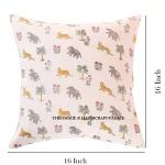 Set of 2 Pc Handmade Block Print Cushion Cover Animal Print - Image 6