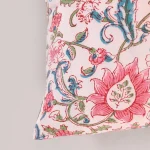 Traditional Hand Block Floral Print Canvas Cushion Cover - Image 5