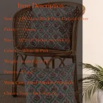 Traditional Hand Block Floral Printed Cushion Cover 16" - Image 7