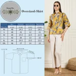 Women's Cat's Print Cotton Button-Down Shirt Mustard Top's - Image 10