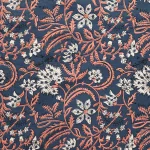 100% Cotton Fabric By Yard Blue Hand Block Print fabric