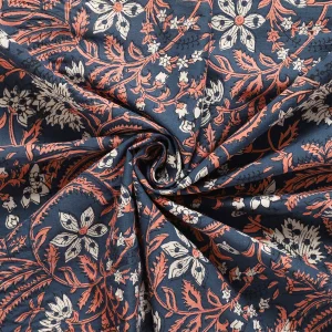 100% Cotton Fabric By Yard Blue Hand Block Print fabric - Image 3