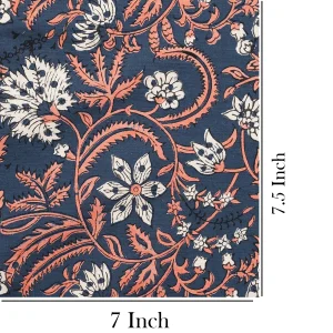 100% Cotton Fabric By Yard Blue Hand Block Print fabric - Image 5