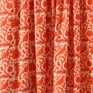 16" Cotton Napkins Wedding Table Top Red Bird Print - Image 9