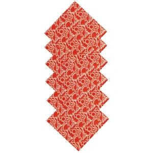 16" Cotton Napkins Wedding Table Top Red Bird Print - Image 6