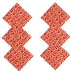 16" Cotton Napkins Wedding Table Top Red Bird Print