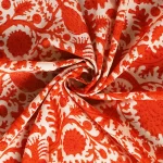 16" Cotton Napkins Wedding Table Top Red Bird Print - Image 10