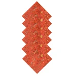 16" Orange Floral Printed Cotton Fabric Napkins - Image 6