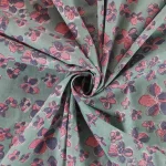 20" Hand Block Print Cotton Fabric Green Floral Napkins - Image 10