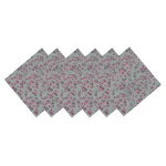 20" Hand Block Print Cotton Fabric Green Floral Napkins - Image 6