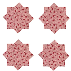 20" Maroon Color Table Napkins Set - Image 4