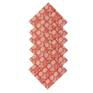 20" Square Red Floral & Paisley Printed Napkins - Image 3