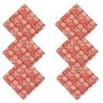 20" Square Red Floral & Paisley Printed Napkins - Image 5