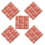 20" Square Red Floral & Paisley Printed Napkins