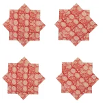 20" Square Red Floral & Paisley Printed Napkins - Image 6