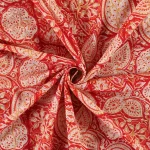 20" Square Red Floral & Paisley Printed Napkins - Image 9
