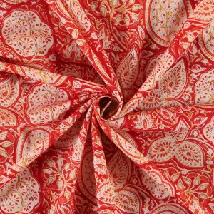 20" Square Red Floral & Paisley Printed Napkins - Image 9