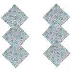 20" Teal Blue Dinner Fabric Napkins Floral Print