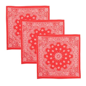 20"x20" Inch Retro Paisley Scarf Women Red Bandana - Image 7