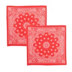 20"x20" Inch Retro Paisley Scarf Women Red Bandana - Image 8