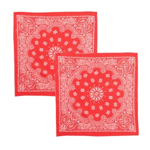 20"x20" Inch Retro Paisley Scarf Women Red Bandana - Image 8