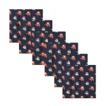24 PC Set Blue Elephant Hand Block Print Cotton Napkins - Image 2