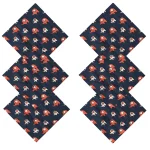 24 PC Set Blue Elephant Hand Block Print Cotton Napkins - Image 3