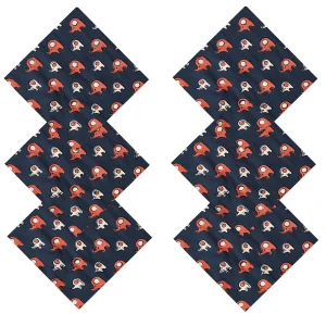 24 PC Set Blue Elephant Hand Block Print Cotton Napkins - Image 3