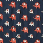 24 PC Set Blue Elephant Hand Block Print Cotton Napkins - Image 7
