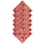 48 pcs Beige Floral Print 16"x16" Table Napkins - Image 5